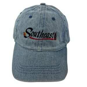 Vintage Southeast McDonalds Coca-Cola Coke Denim Otto Cap Hat Adjustable
